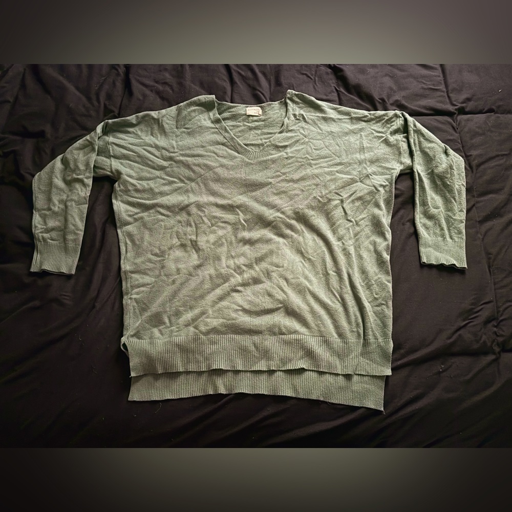 Sage Green Soft V Neck Women’s Sweater